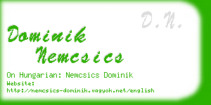 dominik nemcsics business card